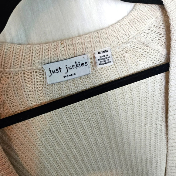 J.J. Denmark Classic Openknit Cream Cardigan - Picture 5 of 6